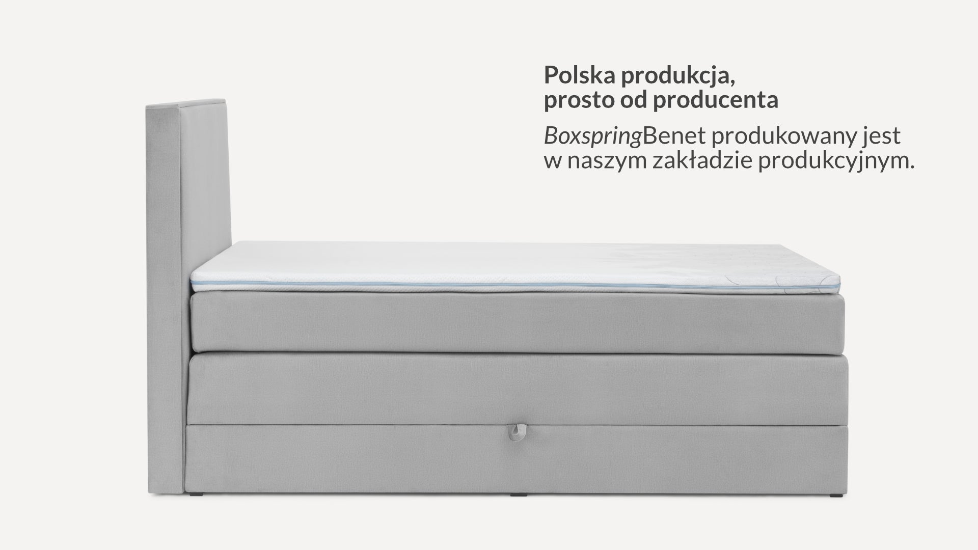 Łóżko BoxspringBenet Blocks Welurowe - Benet